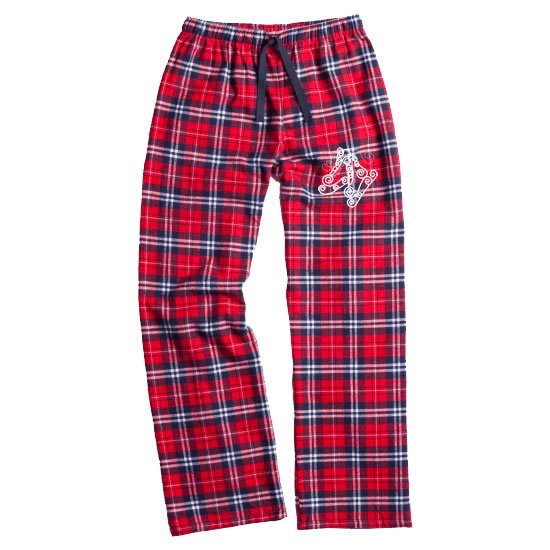 Flannel Pants with Swirly Skates - Personalized Skaters