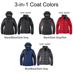 3-in-1 Coat Colors