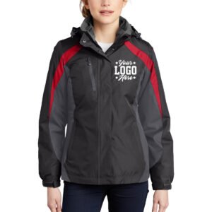 3-in-1 Colorblock Coat with Embroidered Logo