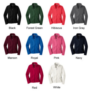 Fleece jacket color chart