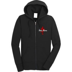 Full-Zip Hoodie with Name and Layback