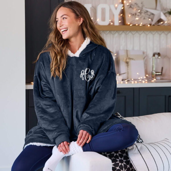 Monogrammed Wearable Blanket - Lifestyle