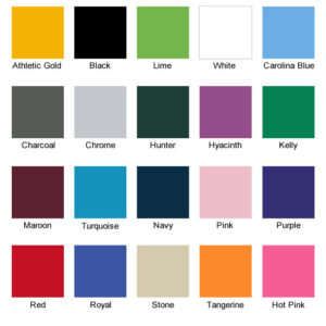 Tote Bag Color Chart